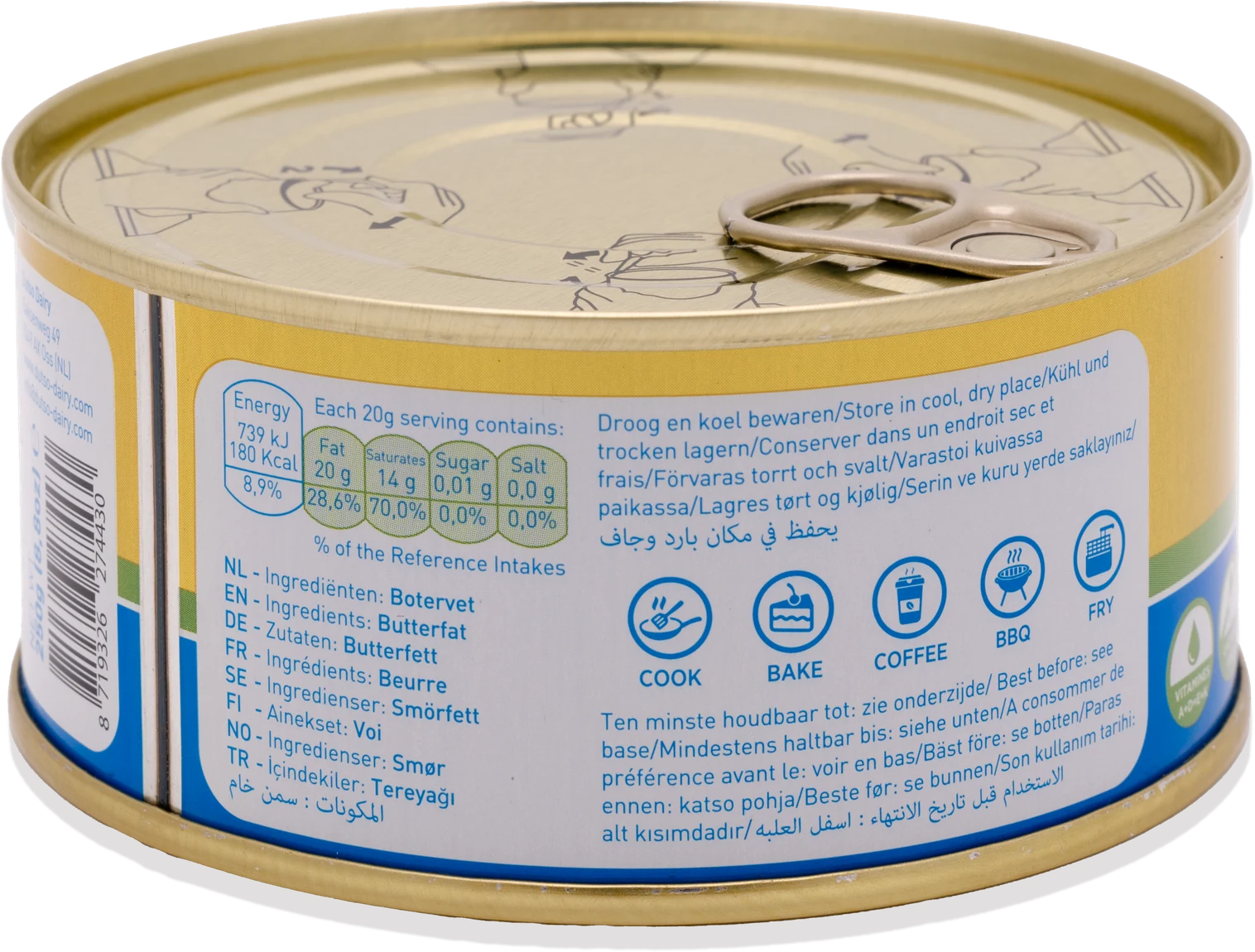 Dutso Ghee 500 g — achterkant